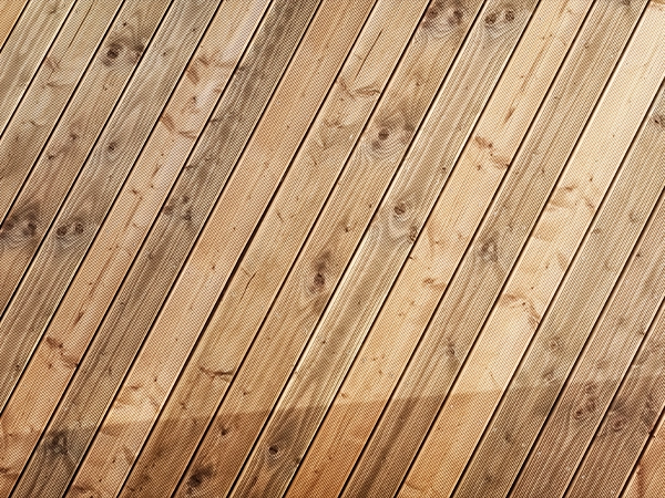 A deck made of composite decking boards