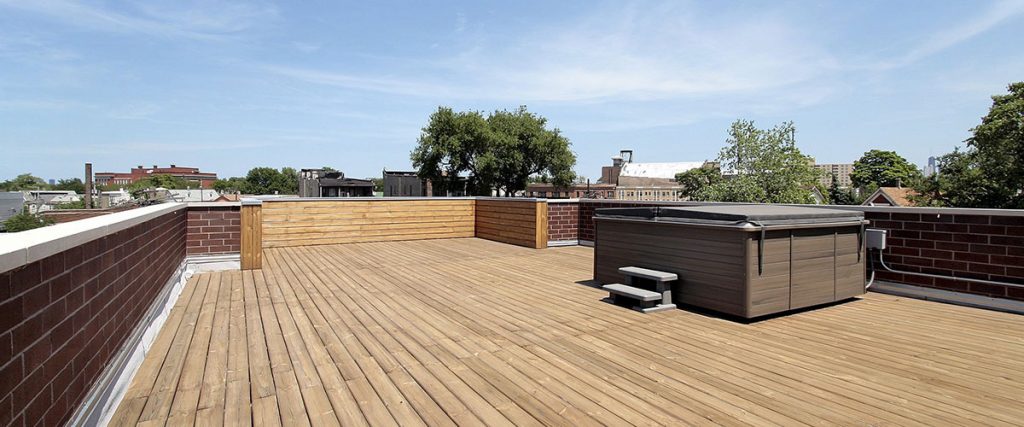 roof wooden deck