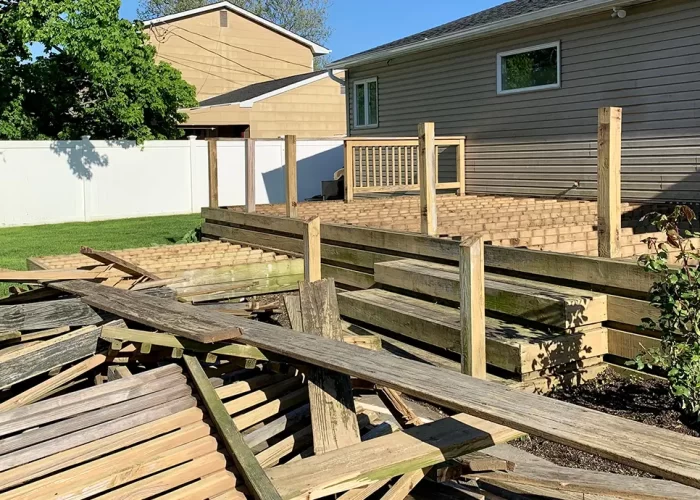 Deconstructing a deck for deck rebuilding in Maryland